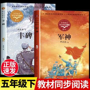 正版 丰碑军神2册五年级下册同步阅读非必读课外书籍老师推荐人教版毕必成红色经典爱国主义教育读本小学语文教材配套阅读书籍