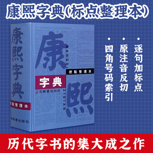 官方正版 康熙字典 标点整理本精装 32开 繁体字字典四角号码笔画排列单字中国汉字古代字典工具书上海辞书出版社