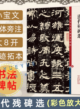 汉代残碑选 4碑8开高清彩色放大本中国著名碑帖 孙宝文繁体旁注 楷书毛笔书法字帖张君朝侯小子相尚府 上海辞书出版社书籍