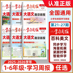 学习周报大语文趣读画报人教版2025年-2026年全年/半年订阅春季/秋季寒假阅读衔接荣恒一二三四五六年级小学生大语文知识报纸杂志