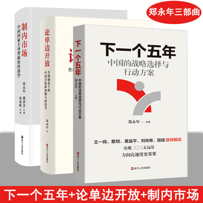 郑永年三部曲】下一个五年+论单边开放+制内市场 中国国家主导型政治经济学 中国的战略选择与行动方案 政策解读 方向比速度更重要