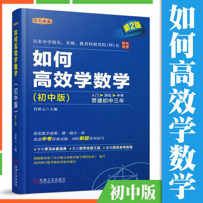 正版 如何高效学数学 初中版第2版 初中数学辅导提高数学成绩 数学学习宝典数学思维解题技巧 中考数学真题解析课外阅读图书籍