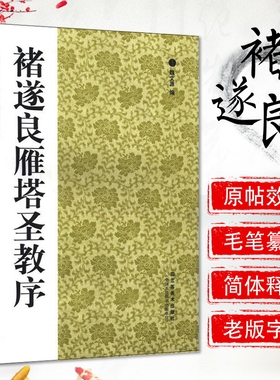中国古代法书选 褚遂良雁塔圣教序 历代经典碑帖 毛笔书法练字帖书籍 软笔碑帖临摹 释文解析 简体旁注 魏文源  江苏美术出版社