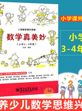 趣味数学 数学真美妙3-4年级 数学课外读物 3-4年级 数学课外书 数学辅导 数学思维训练同步辅导数学刘勇小学三四年级数学教辅书籍