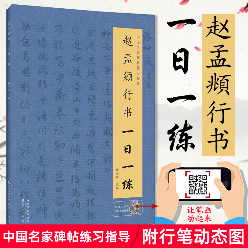 赵孟頫行书一日一练附行笔动态图书法教程行书临摹书籍行书自学教程行书入门书籍行书字帖行书练字帖书法字帖硬笔行书-封面