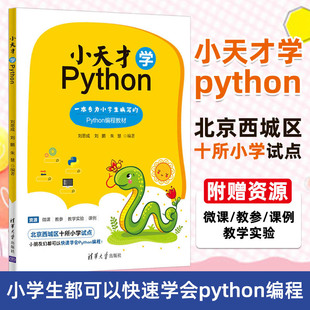 小学生趣味入门编程课程 从入门到精通 python编程快速上手 小天才学Python 少儿编程基础入门自学书籍 编程教材 python基础教程