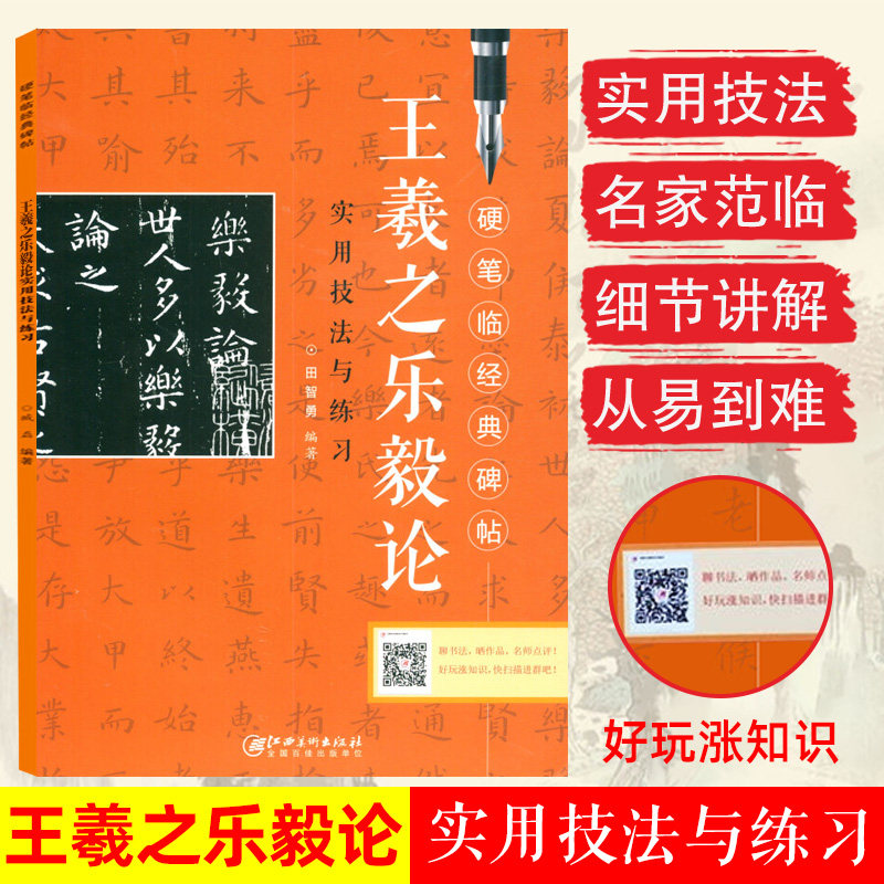 王羲之乐毅论实用技法与练习 硬笔临经典碑帖 钢笔楷书练字帖临摹历代碑帖精粹 技法讲解书法学习硬笔临古帖 硬笔书法入门教程书籍图片