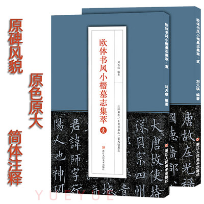 欧体书风小楷墓志集萃 1+2 全2册 楷书碑帖唐欧阳询两本书法毛笔临摹原帖字帖 邓通夫人任氏墓志/丘师 楷书字帖临摹书籍 山东浩瀚