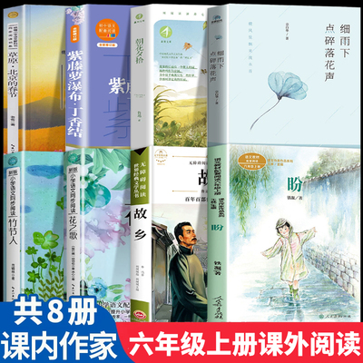 课内作家六年级上册必读的课外书 花之歌纪伯伦 草原北京的春节紫藤萝瀑布丁香结细雨下点碎落花声竹节人范锡林会走路的梦铁凝