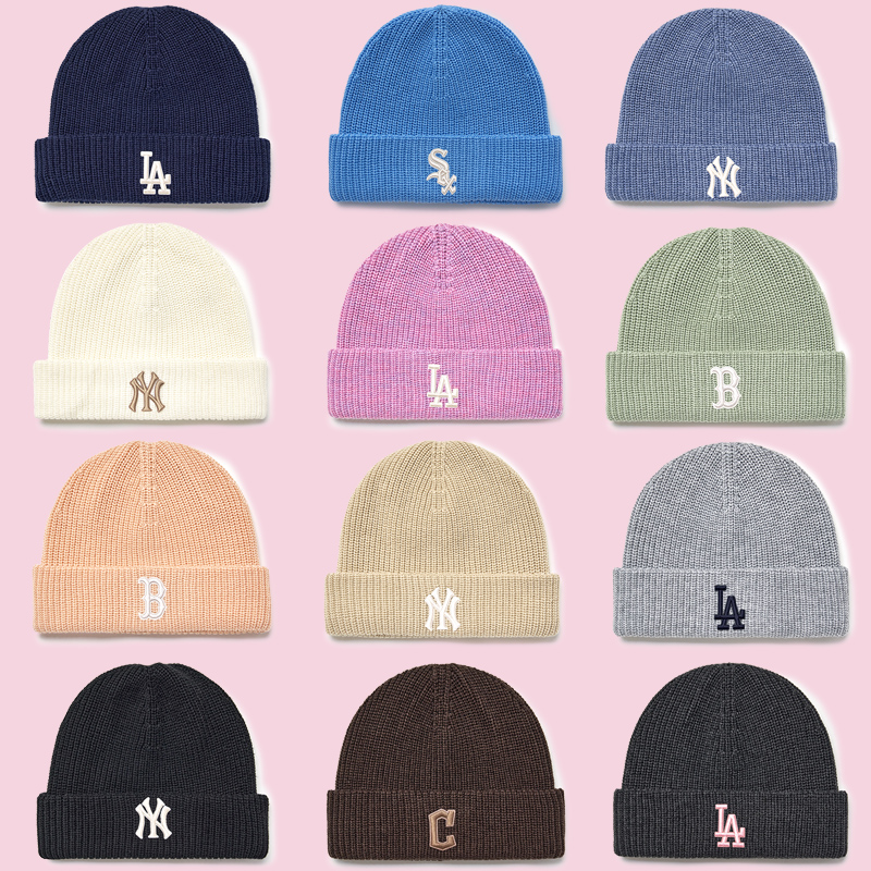 进宝家 MLB专柜正品25年秋冬新款刺绣小标时尚针织毛线冷帽 BNBM2