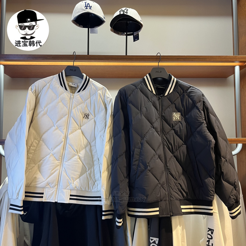进宝家 韩国直邮MLB正品25年冬季新款羽绒服男女棒球服外套 DJV01