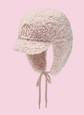 进宝家 MLB专柜正品25年冬季新款羊毛羔保暖护耳针织帽 WMB02