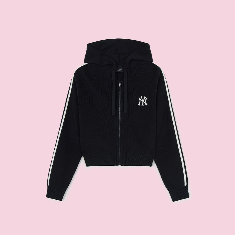 进宝家 韩国直邮MLB专柜正品26年刺绣连帽针织毛衣外套女 KCV02,女装/女士精品,毛针织衫,淘宝优惠券,粉丝福利购,淘宝优惠卷