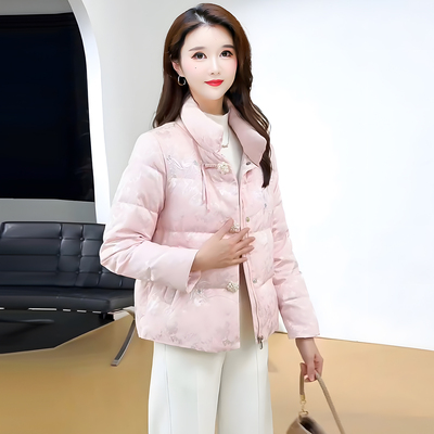 国风短款羽绒服外套女