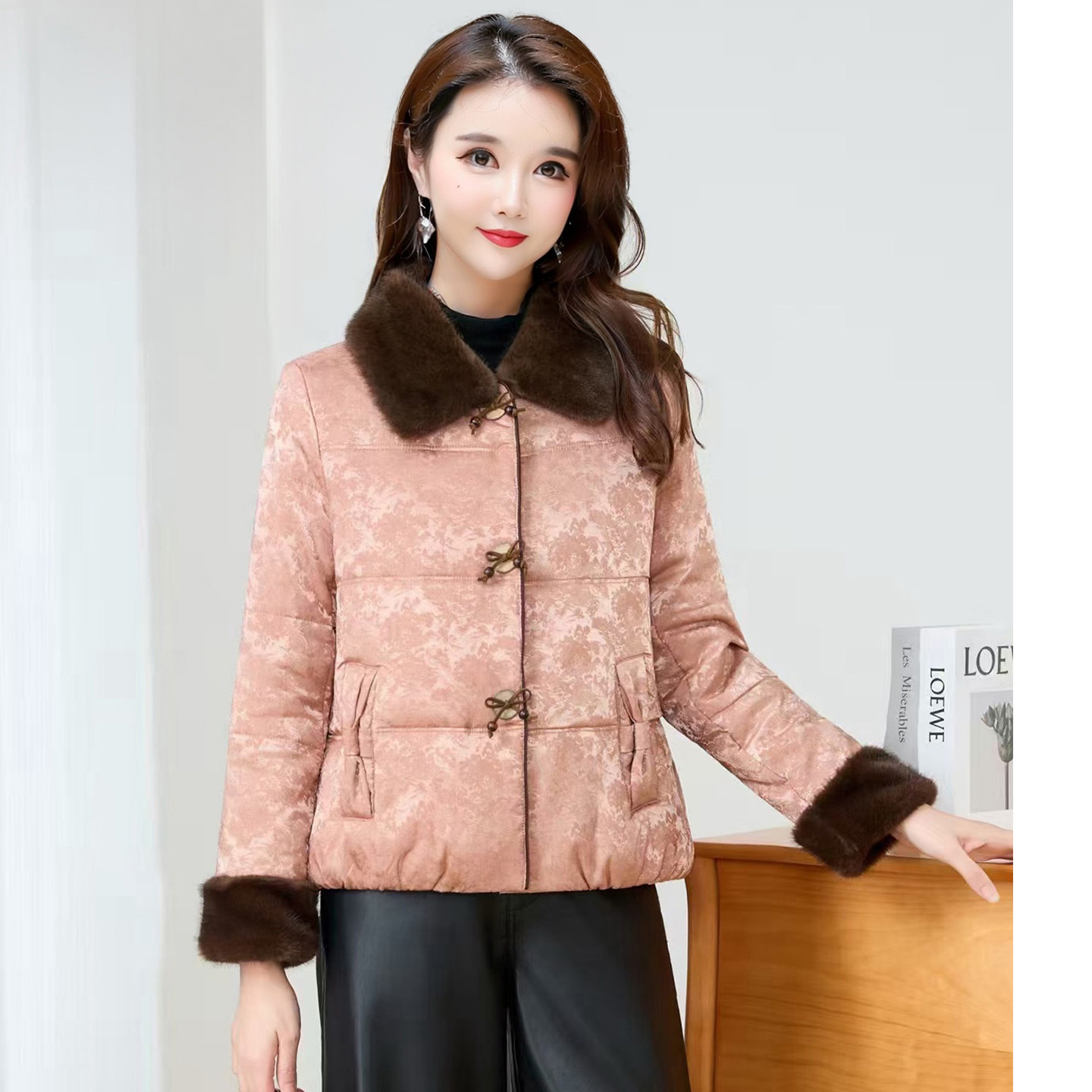 新中式国风棉服女2025年冬季新款时尚宽松显瘦阔太太保暖棉衣外套