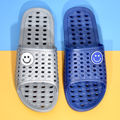 速干镂空防滑室内情侣踩屎感洗澡简约凉拖鞋 漏水浴室拖鞋 男夏季 女