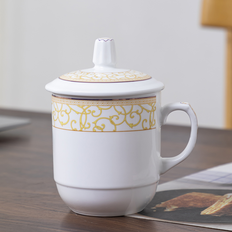 陶瓷办公会议杯小号杯300ml茶杯