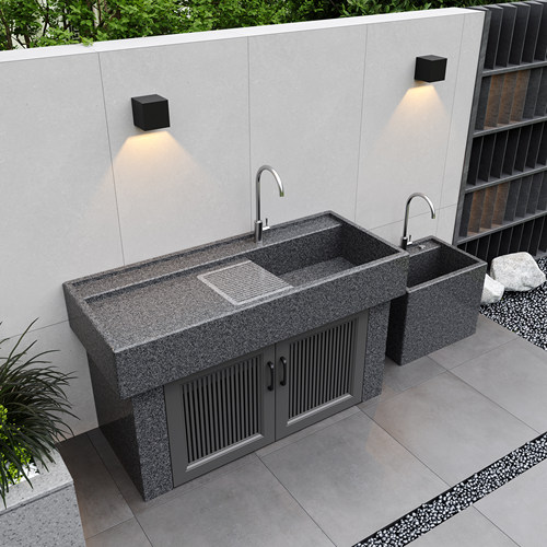 花岗岩洗衣池花岗岩洗衣池家用室内阳台洗衣池户外洗菜盆洗衣台盆