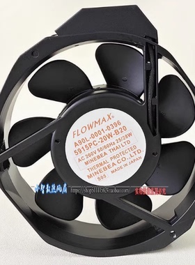 FLOWMAN AC200V A90L-0001-0396 5915PC-20W-B20全金属耐高温风机