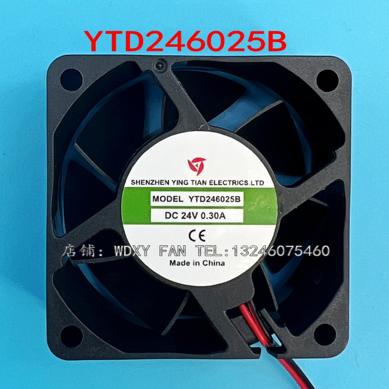 全新model YTD246025B DC24V伏0.30A 7200RPM 60cm变频器散热风扇