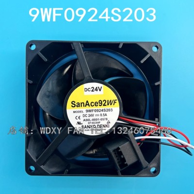 原装三洋SanAce 9WF0924S203 24V 0.5A A90L-0001-0578发那科风扇