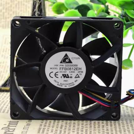 台湾 台达 8CM 12V 0.80A 暴力风扇大风量 FFB0812EH 4线支持PWM