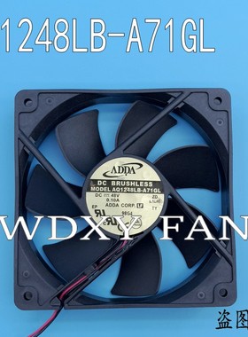 台湾ADDA 12CM12厘米机箱电源静音风扇 AQ1248LB-A71GL 48V 0.10A