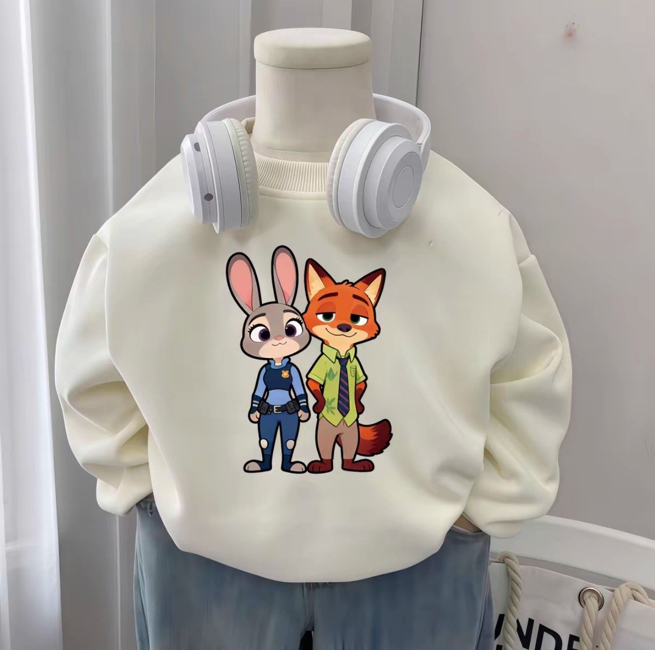 女童男童纯棉卫衣春秋冬童装儿童小孩宝宝动物城朱迪加绒宽松上衣