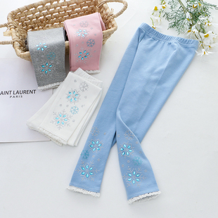 加绒外穿打底裤 宝宝小女孩宝宝长裤 子26春秋儿童装 女童纯棉弹力裤