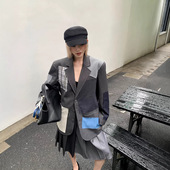 春季 上新」UNITY MODE 「1.5 流浪诗人艺术贴布西装 外套女250999