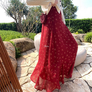 度假感长裙雪纺碎花显瘦 2026春夏法式 Gary 宝藏Hers一勺甜女装