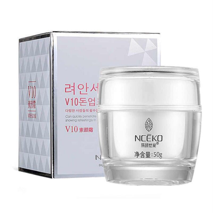丽颜世家V10素颜霜美白裸妆遮瑕补水保湿素颜懒人霜打底霜50g