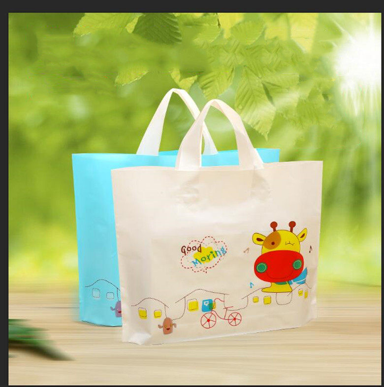 加厚儿童卡通服装袋塑料袋礼品衣服包装购物手提袋子批发订制包邮