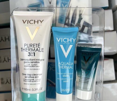 Vichy薇姿泉之净卸妆乳100毫升89精华露15毫升温泉面霜30毫升