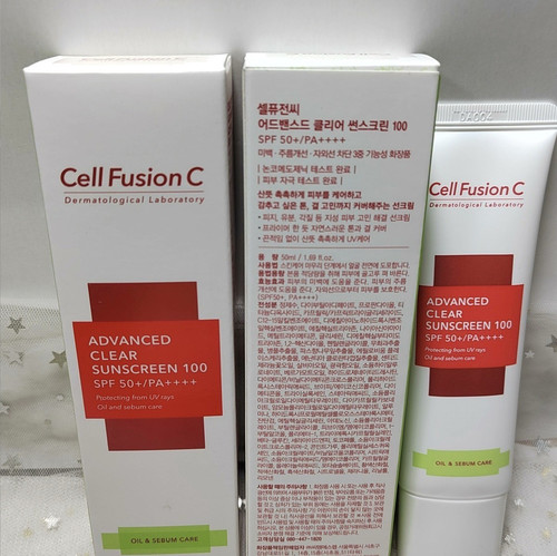 韩国 CellFusionC 秀肤生防晒霜修护敏肌面部隔离激光保质期26.12