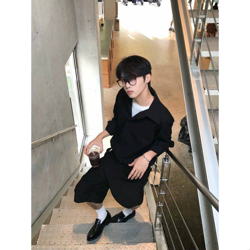 H1 online秋冬慵懒简约翻领衬衫男女通勤休闲纯色高级感衬衣外套