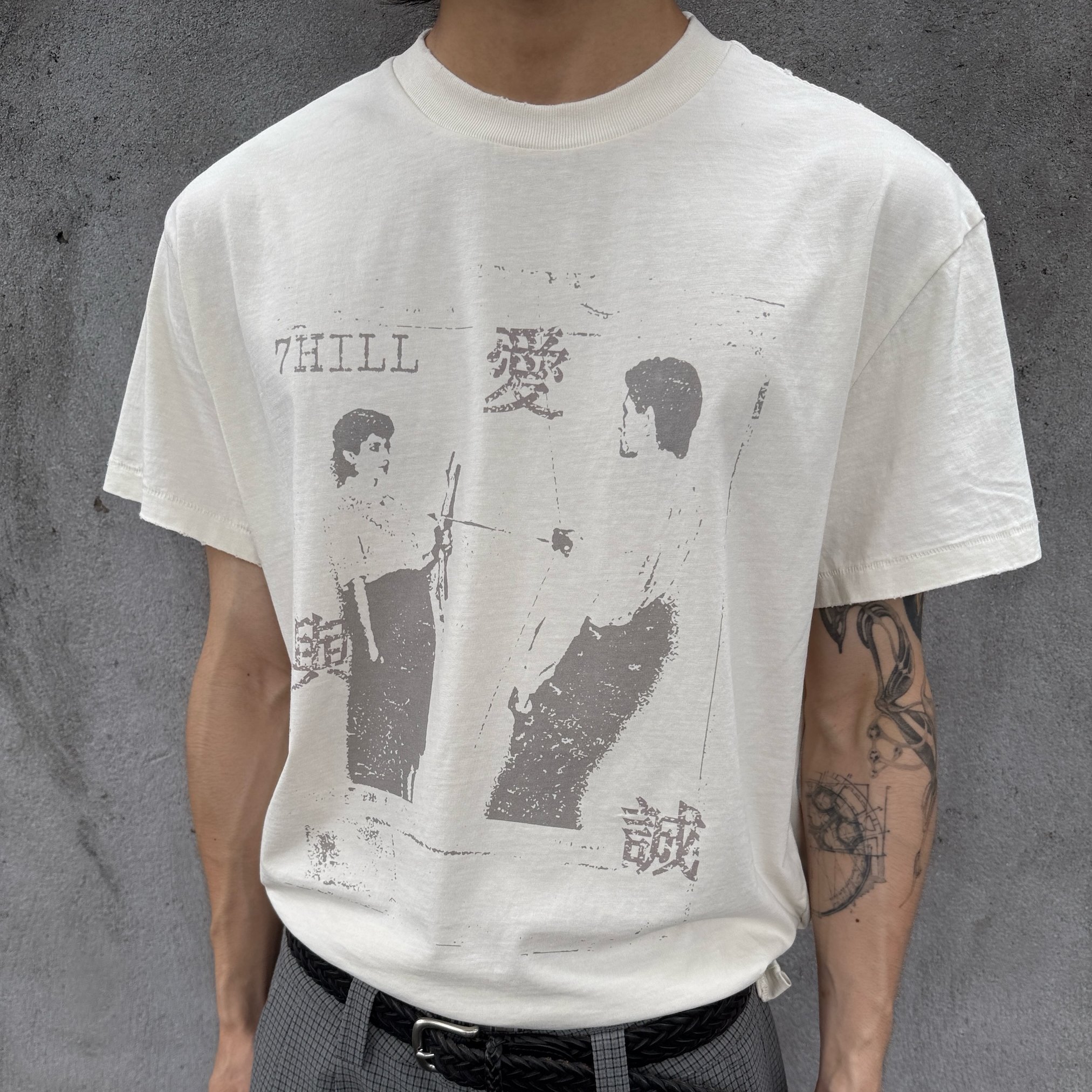 7HILL25ss「爱与诚」成衣染色单缝线NewVintage短袖T恤图片