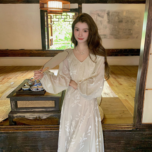 法式气质蕾丝仙女打底连衣裙子