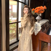 NANA法式 针织连衣裙温柔风漂亮仙女裙礼服气质小个子打底长裙