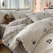 四件套纯棉全棉床上用品单人被套床单被罩学生宿舍三件套2026新款