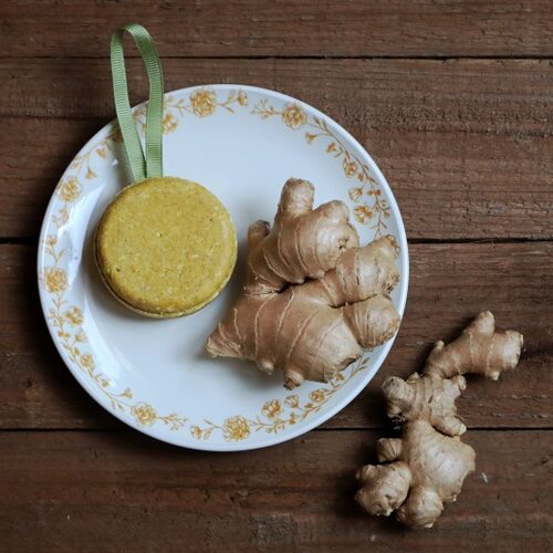 手工生姜洗发饼植物清洁