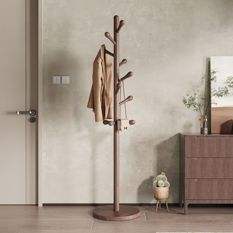 侘寂风衣帽架落地卧室家用多功能立式挂衣架实木转角置衣架高级感,3C数码配件,USB多功能数码宝,淘宝优惠券,粉丝福利购,淘宝优惠卷