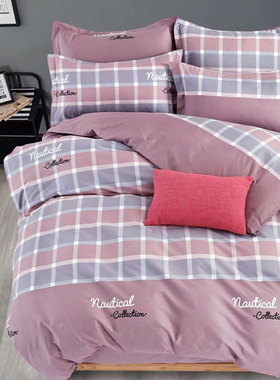 床上四件套纯棉床单被套180220定做被罩7*7床笠0.9米1.35四季通用