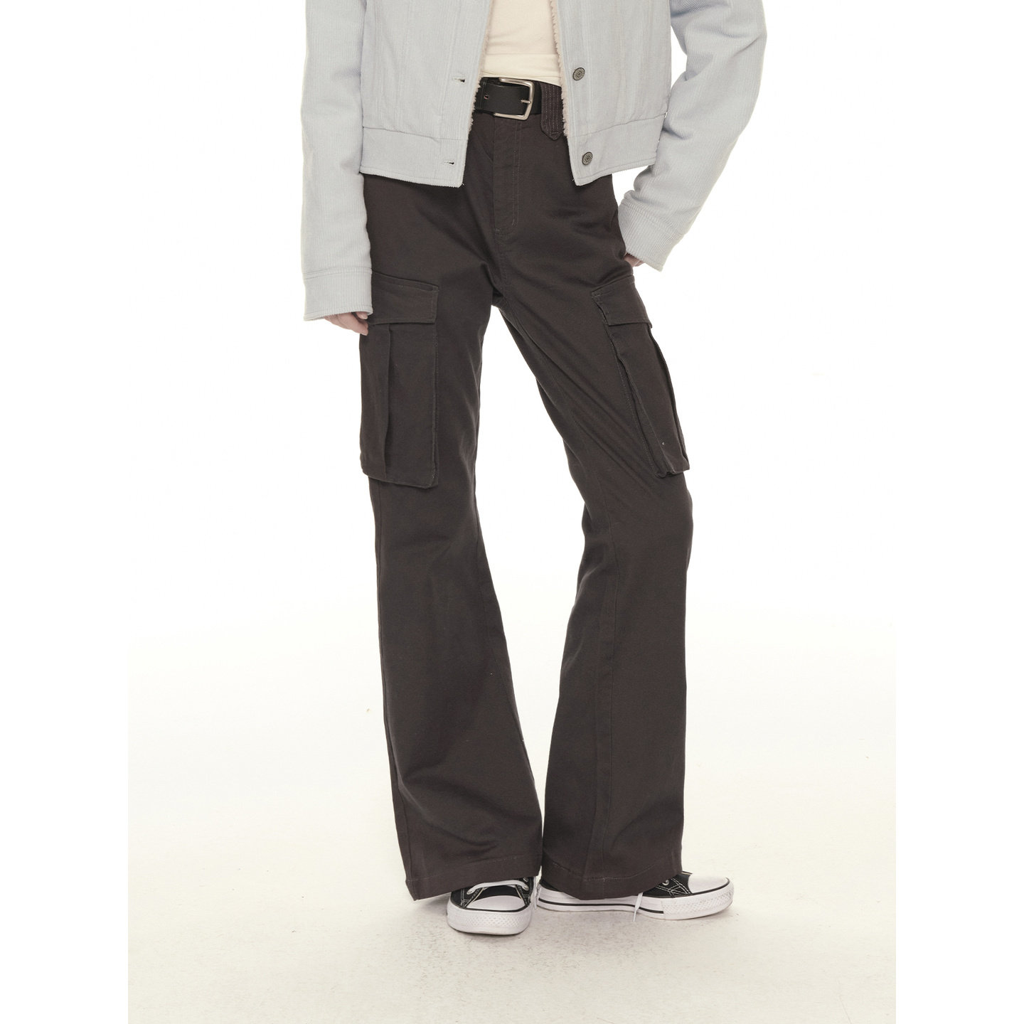 UNRETRO 美式复古大口袋休闲工装裤女冬季新款低腰显瘦微喇裤子,女装/女士精品,休闲裤,淘宝优惠券,粉丝福利购,淘宝优惠卷