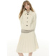 百褶半身裙两件套装 外套女休闲气质西服 西装 UNRETRO高级老钱短款