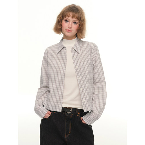 UNRETRO美式复古纯棉百搭衬衫女