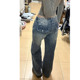低腰显瘦小个子宽松直筒裤 复古美式 新款 女2026年春季 子 阔腿牛仔裤