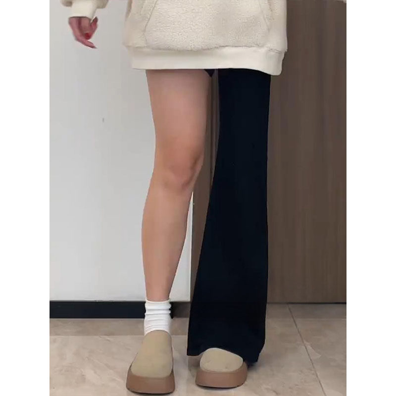 梨形身材黑色不贴腿微喇牛仔裤女秋冬加绒大码胖mm高腰弹力喇叭裤,女装/女士精品,牛仔裤,淘宝优惠券,粉丝福利购,淘宝优惠卷