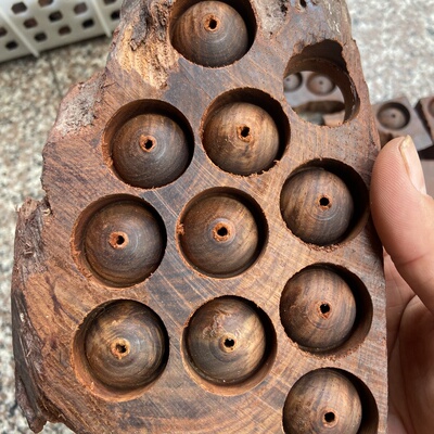 老挝大红酸枝交趾黄檀原木珠子料手串料念珠原材料手工小料便宜