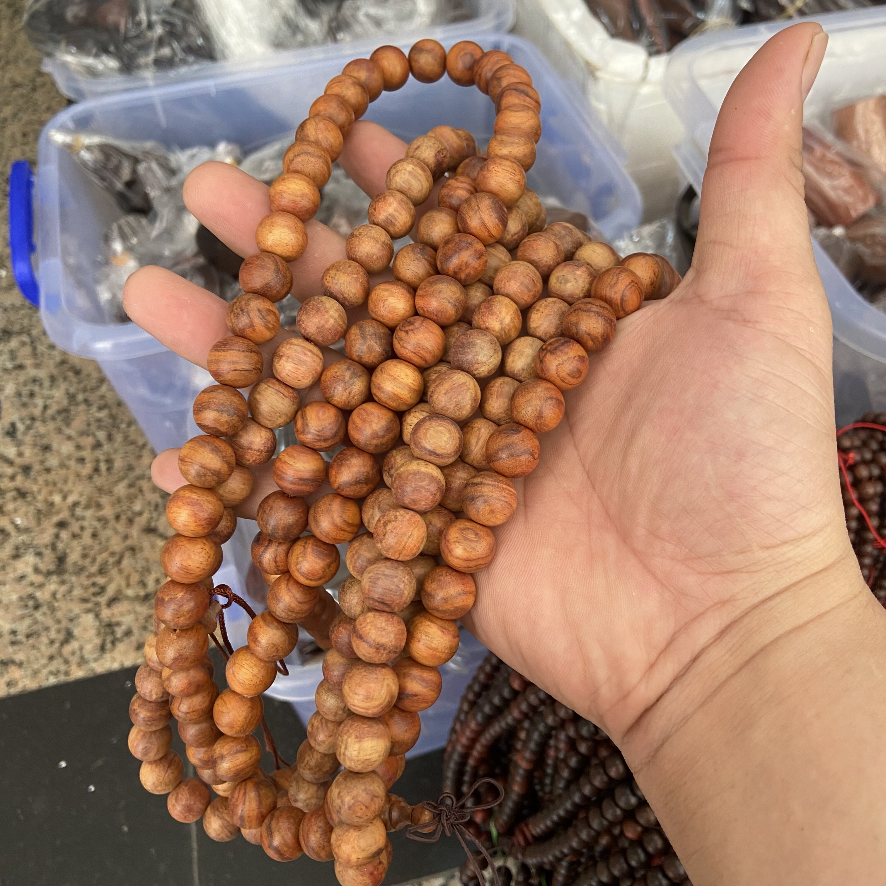 越南黄花梨新料降香黄檀1.2cm手串手链男女